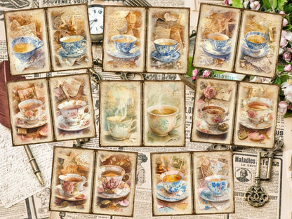 Vintage Tea Journal Pages (P3) Antique Tea Pages - Wonders Artist