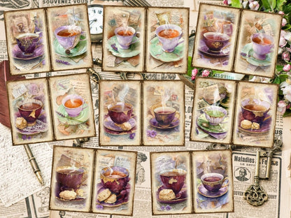 Vintage Tea Journal Pages (P4) Antique Tea Pages - Wonders Artist