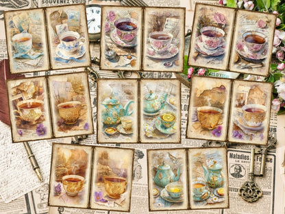 Vintage Tea Journal Pages (P5) Antique Tea Pages - Wonders Artist