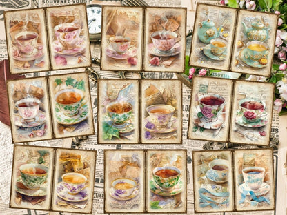 Vintage Tea Journal Pages (P5) Antique Tea Pages - Wonders Artist