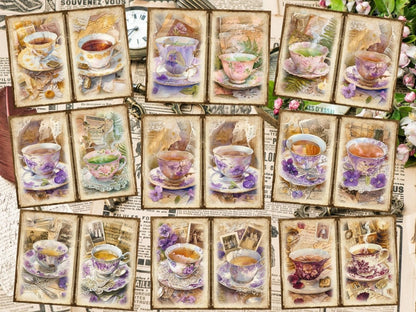 Vintage Tea Journal Pages (P6) Antique Tea Pages - Wonders Artist
