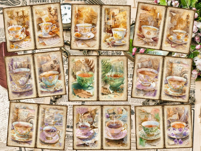 Vintage Tea Journal Pages (P6) Antique Tea Pages - Wonders Artist