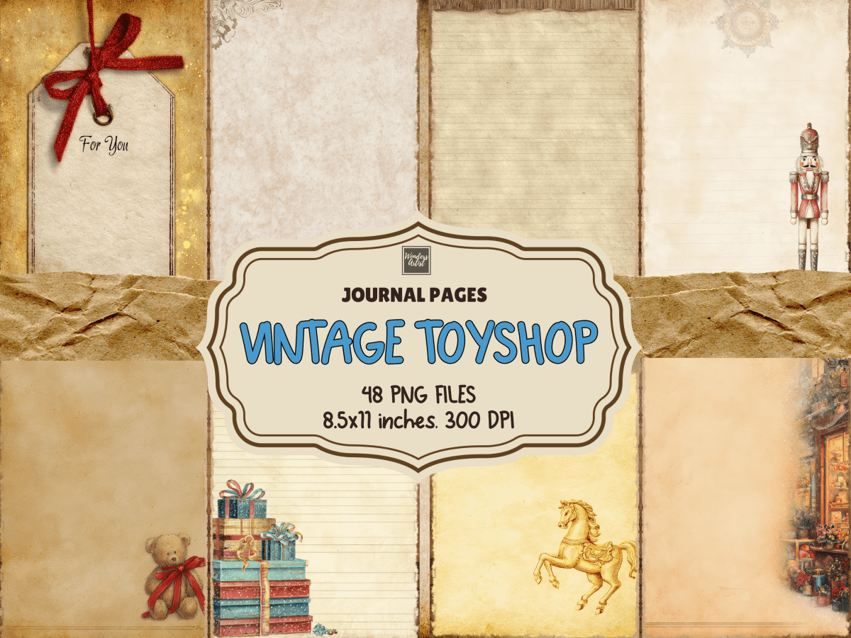 Vintage Toyshop Journal Pages All Bundles Journal Pages new bundles all - WondersArtist