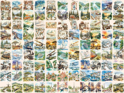 Vintage Travel Watercolor Clipart old travel clipart - Wonders Artist