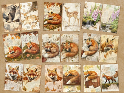 Vintage Woodland Journal Pages (P2) Antique Woodland Kit - Wonders Artist