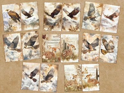 Vintage Woodland Journal Pages (P2) Antique Woodland Kit - Wonders Artist