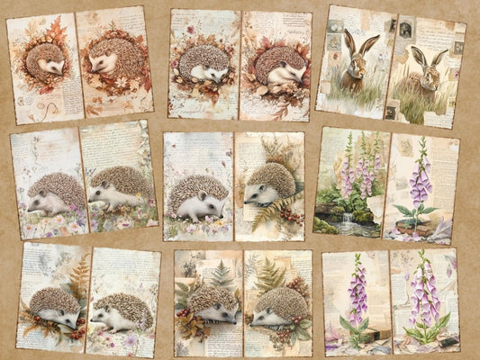 Vintage Woodland Journal Pages (P3)