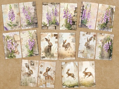 Vintage Woodland Journal Pages (P3) Antique Woodland Kit - Wonders Artist