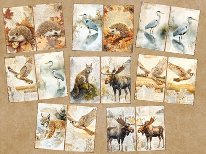 Vintage Woodland Journal Pages (P4) Antique Woodland Kit - Wonders Artist