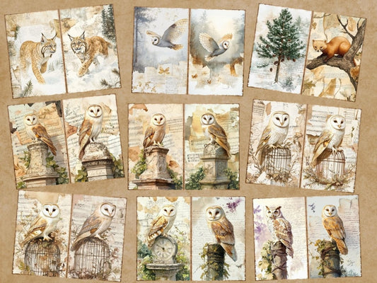 Vintage Woodland Journal Pages (P4)