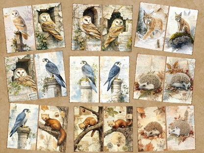 Vintage Woodland Journal Pages (P4) Antique Woodland Kit - Wonders Artist