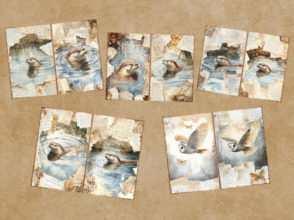 Vintage Woodland Journal Pages (P4) Antique Woodland Kit - Wonders Artist