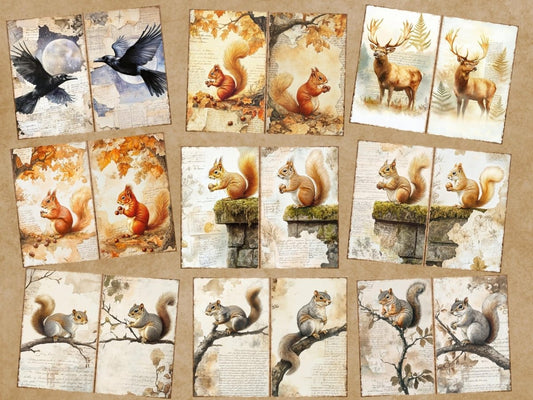 Vintage Woodland Journal Pages (P5)