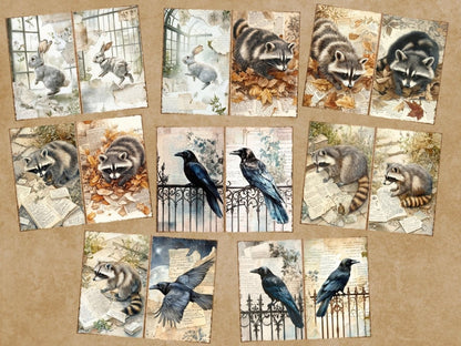 Vintage Woodland Journal Pages (P5) Antique Woodland Kit - Wonders Artist