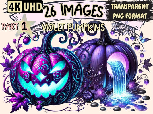 Violet Pumpkins Clipart Autumn Pumpkins - Wonders Artist