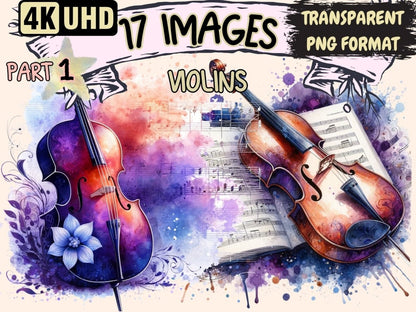 Violins Clipart classical music art - Wonders Artist