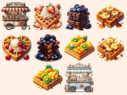 Waffles Clipart Cute waffle art - Wonders Artist