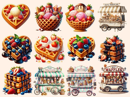 Waffles Clipart Cute waffle art - Wonders Artist
