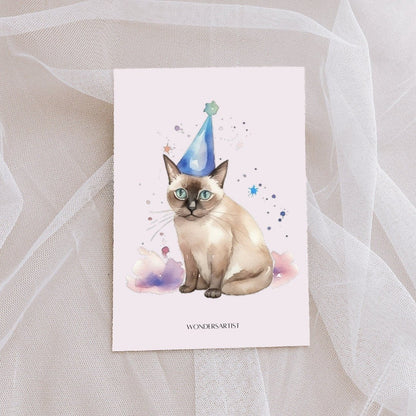 Watercolor Siamese Cats Clipart cat clipart - Wonders Artist