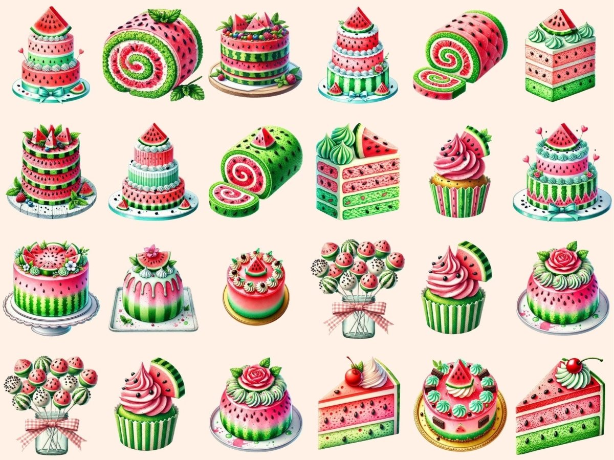 Watermelon Cakes Clipart cake clipart cake images cupcake clipart - WondersArtist