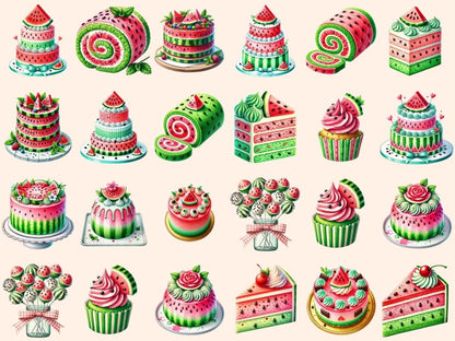 Watermelon Cakes Clipart cake clipart cake images cupcake clipart - WondersArtist