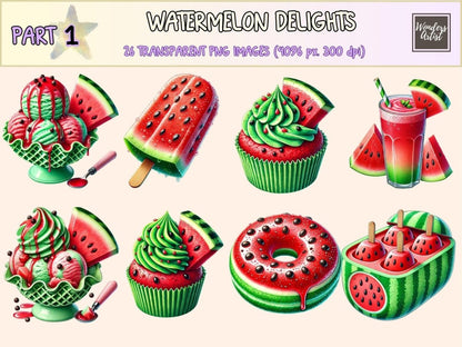 Watermelon Delights Clipart cute watermelon png - Wonders Artist