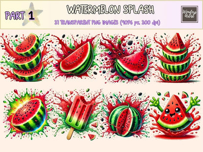 Watermelon Splash Clipart fresh fruit png - Wonders Artist