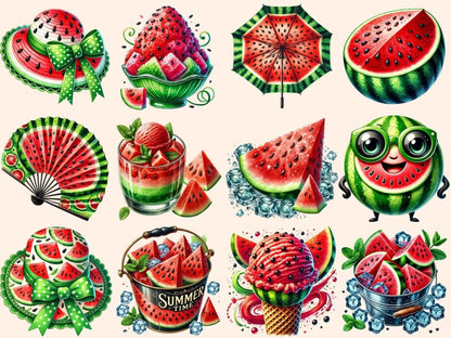 Watermelon Summer Clipart fruit - themed clipart - Wonders Artist