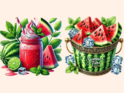 Watermelon Summer Clipart fruit - themed clipart - Wonders Artist
