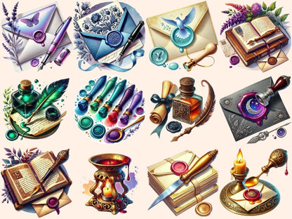 Wax Seal Stamps & Stationery Clipart classic seal clipart - Wonders Artist