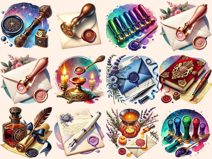 Wax Seal Stamps & Stationery Clipart classic seal clipart - Wonders Artist