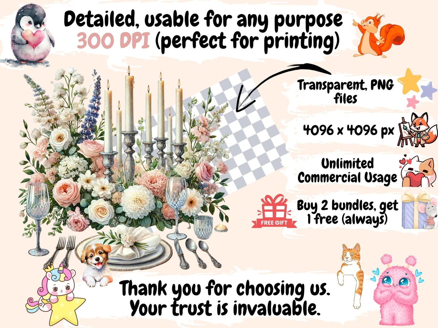 Wedding Motifs Clipart - High - Quality Instant Digital Download for Creative Projects