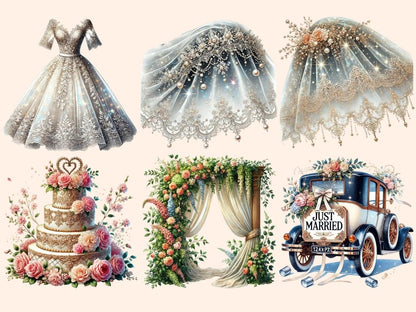 Wedding Motifs Clipart ceremony design - Wonders Artist