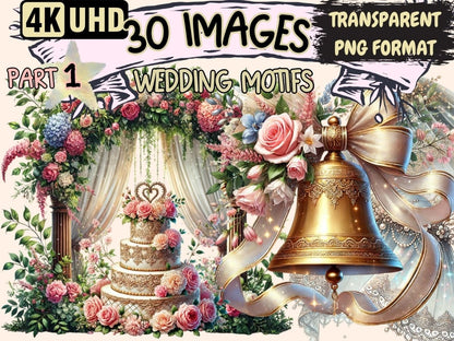 Wedding Motifs Clipart ceremony design - Wonders Artist