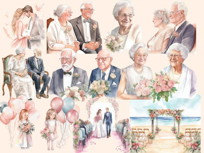 Wedding Watercolor Clipart bridal clipart - Wonders Artist