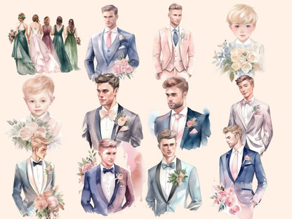 Wedding Watercolor Clipart bridal clipart - Wonders Artist