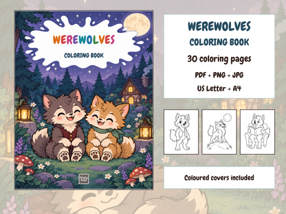 Werewolves Coloring Book — bundle preview