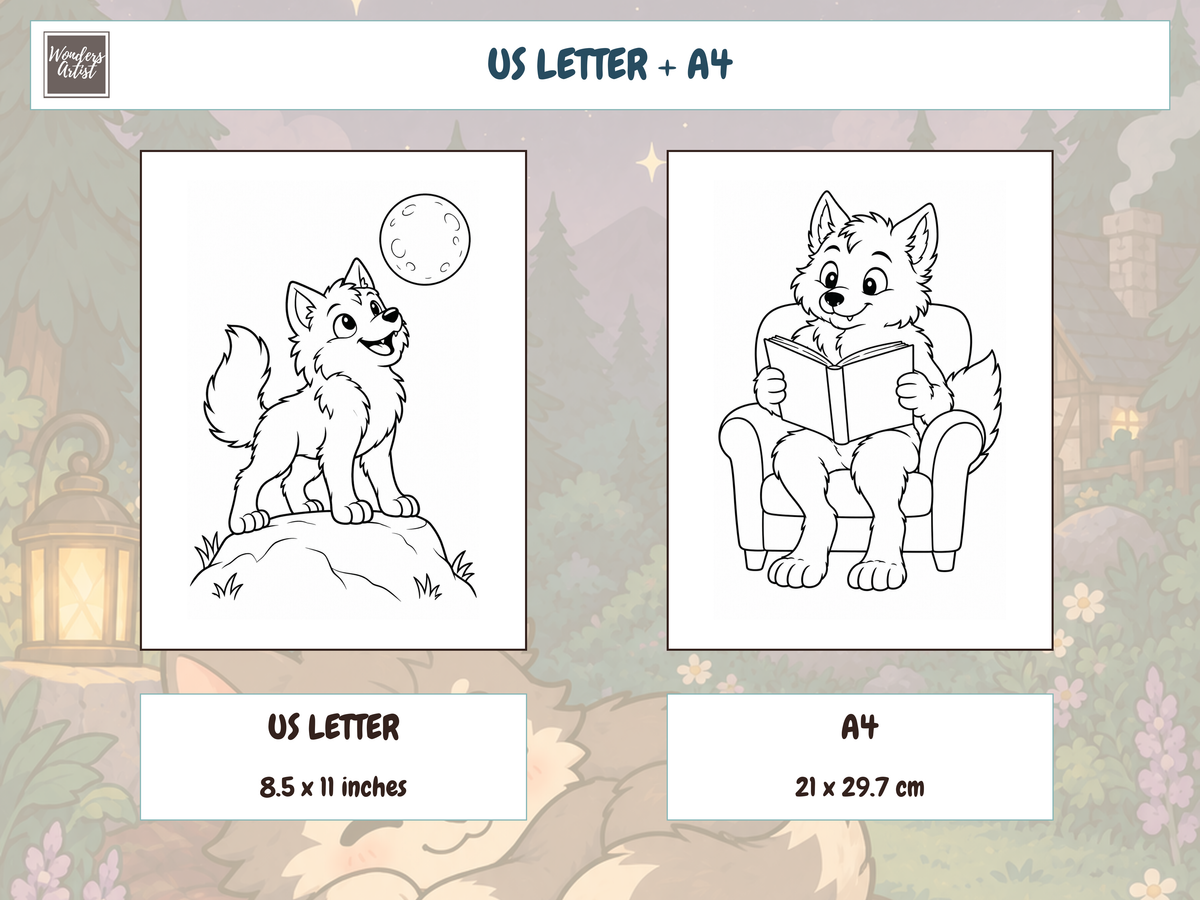 Werewolves Coloring Book — preview 4