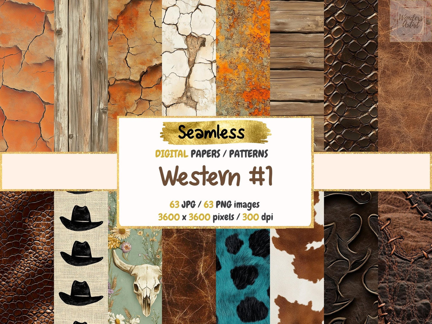 Western #1 Seamless Digital Paper - High - Quality Instant Digital Download for Creative Projects