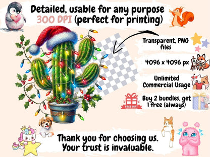Western Christmas (P2) Clipart christmas cactus png - Wonders Artist