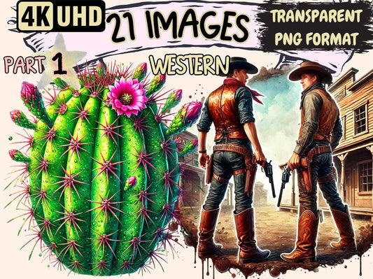 Western Clipart - High - Quality Instant Digital Download for Creative Projects