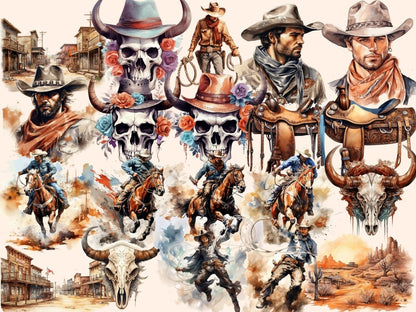 Western Watercolor Clipart american west png - Wonders Artist