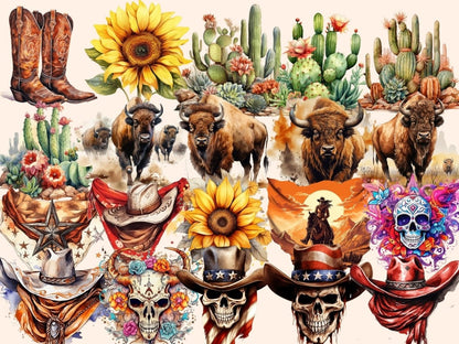 Western Watercolor Clipart american west png - Wonders Artist