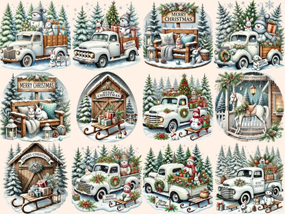 White Rustic Christmas Clipart christmas clipart - Wonders Artist