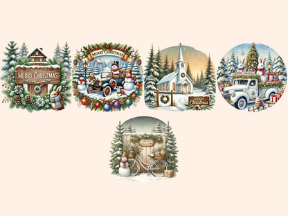 White Rustic Christmas (P2) Clipart christmas clipart - Wonders Artist