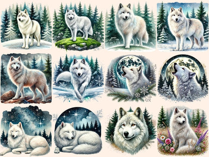 White Wolves Clipart snowy wolf png - Wonders Artist