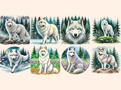 White Wolves Clipart snowy wolf png - Wonders Artist
