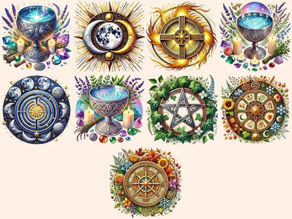 Wiccan Symbols (P2) Clipart magic symbols - Wonders Artist