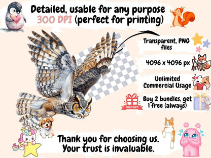 Wild Woodland Watercolor Clipart Forest Animals - Wonders Artist