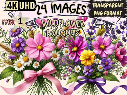 Wildflower Bouquets Clipart Bouquet design - Wonders Artist